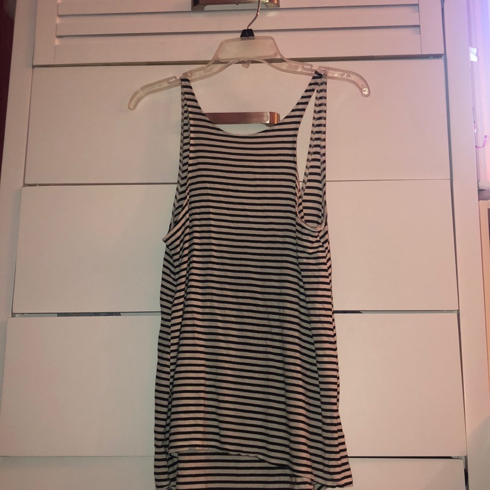 Black and White Halter Style Tank